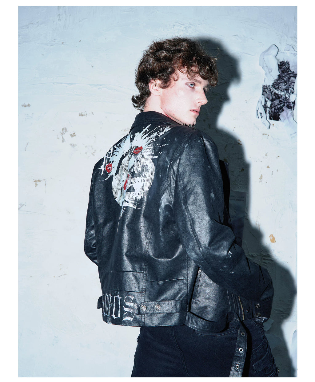 PAIKI Hickey Skull Headphones Leather Jacket