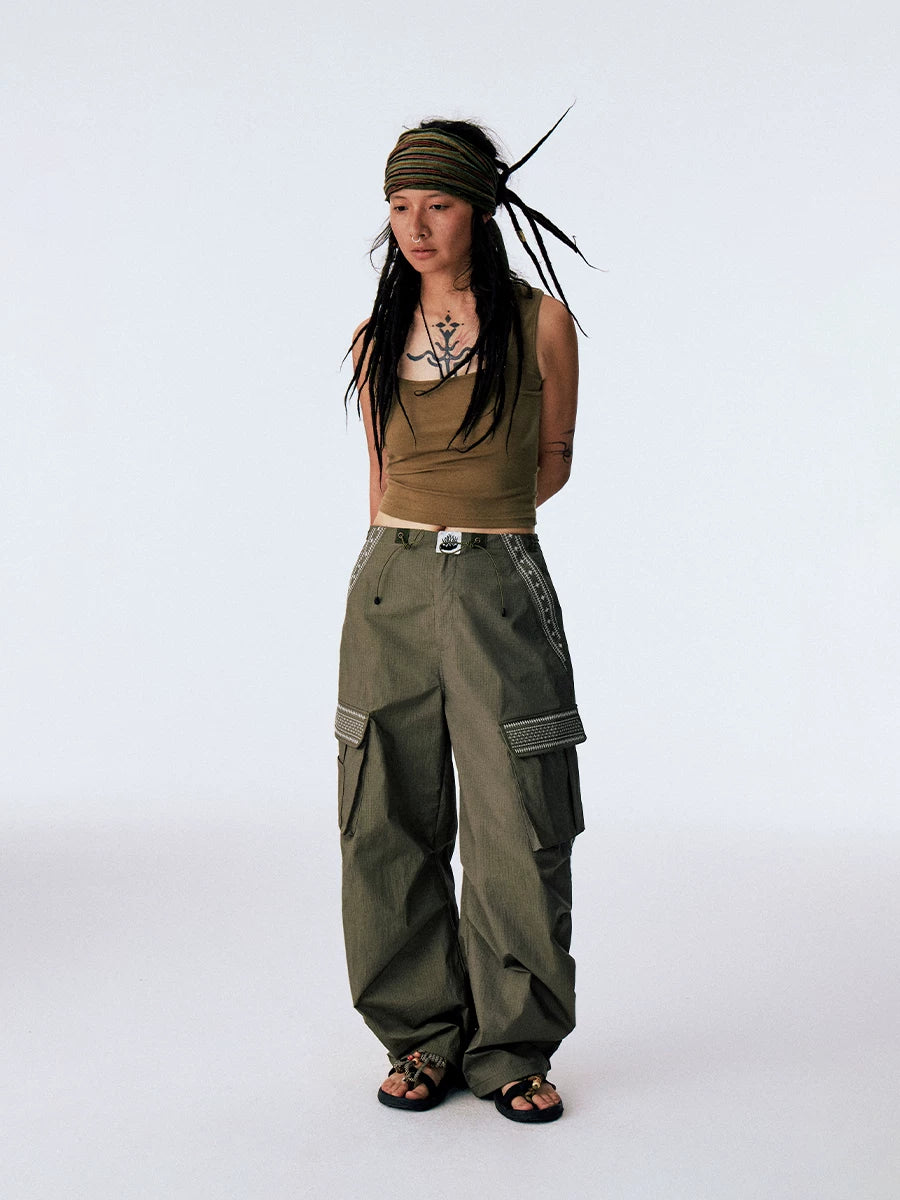 CONP Embroidery Thread Embroidered Paratrooper Overalls