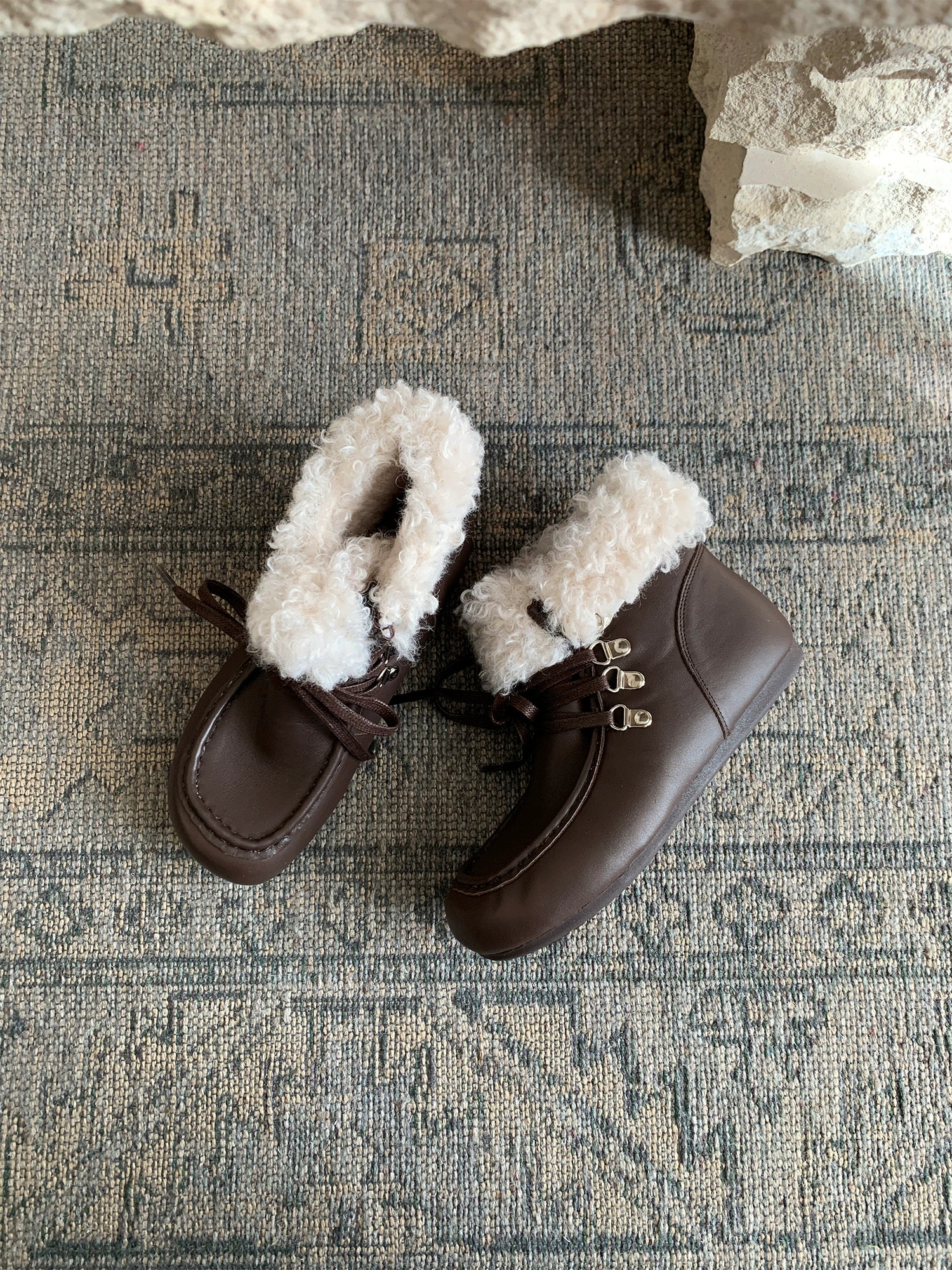 Milooey Flat-bottomed Thermal Velvet Snow Boots