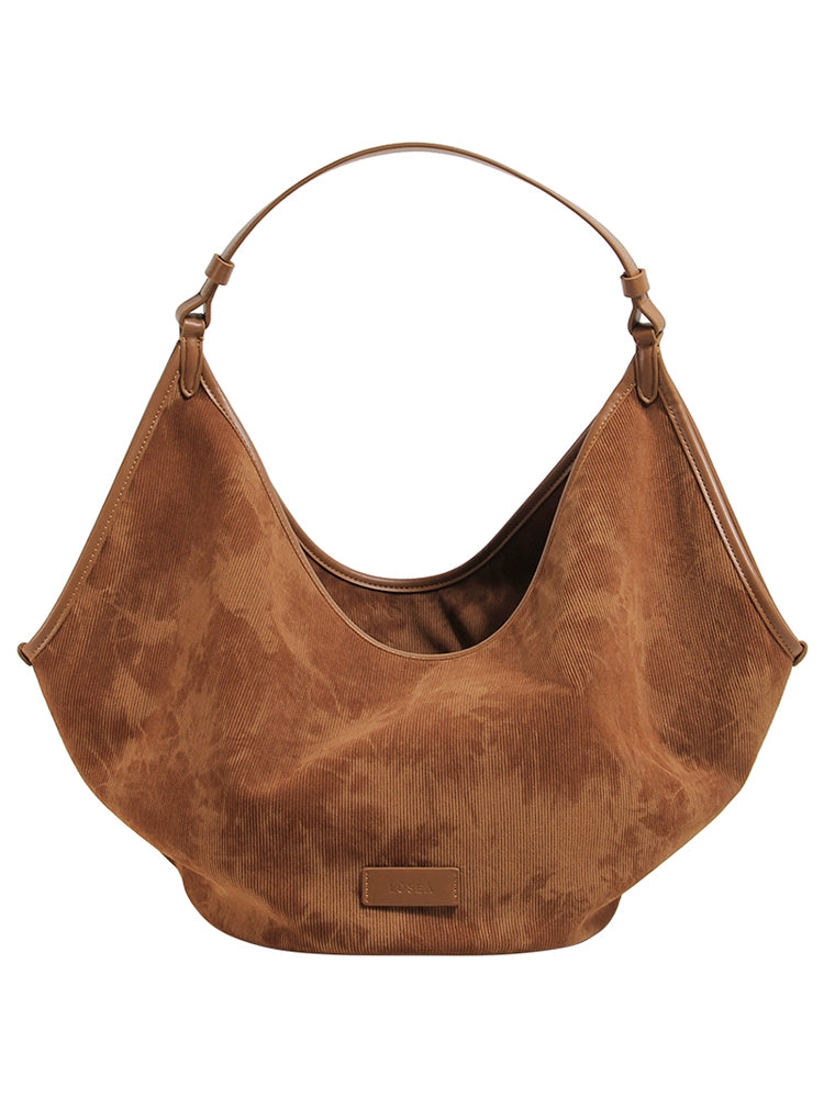 LOSEA Corduroy Large Capacity Shoulder Bag