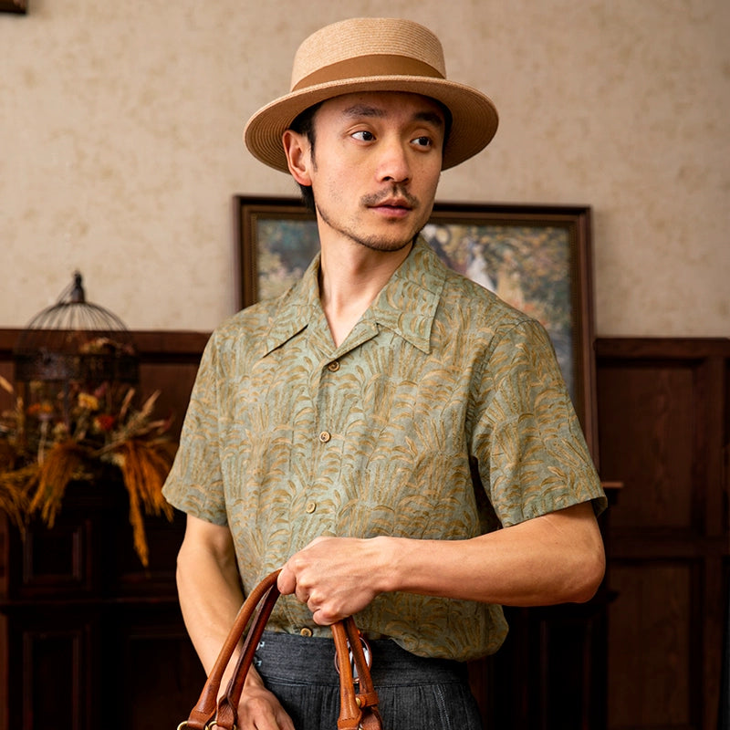 SOARIN Vintage Yuppie Cuban Collar Shirt