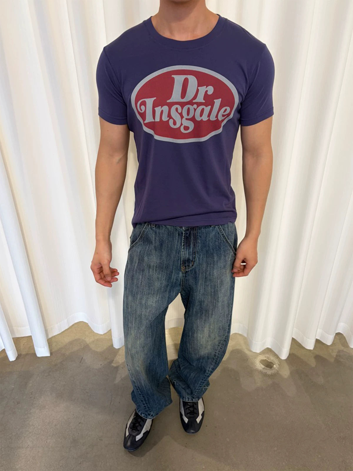 InsGale Retro Tagline Badge Printed Tee
