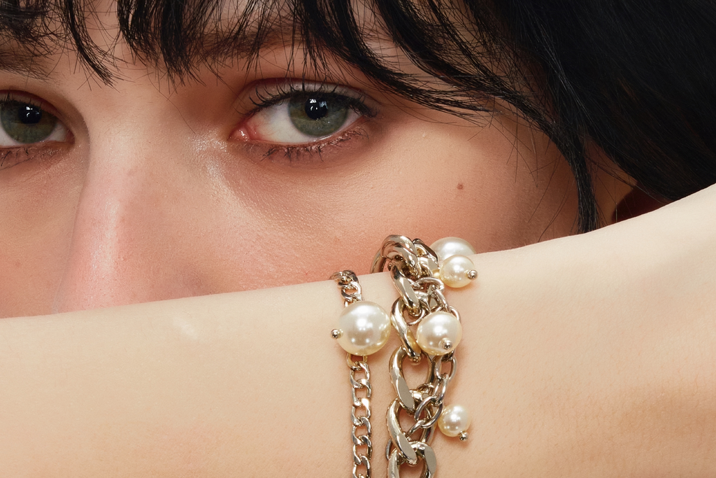 SUMIYAKI Double-sided Relief Love Pearl Bracelet