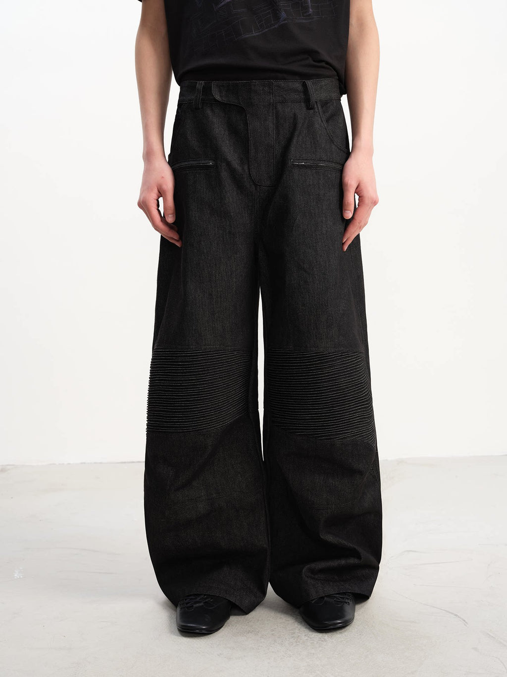 JCAESAR Retro Wide-leg Straight Jeans