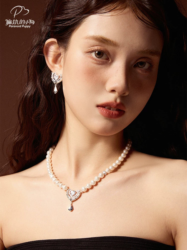 PP Light Luxury Niche Full Diamond Premium Earrings