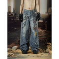 NOMANIAI Digital Printing Loose Straight Print Jeans