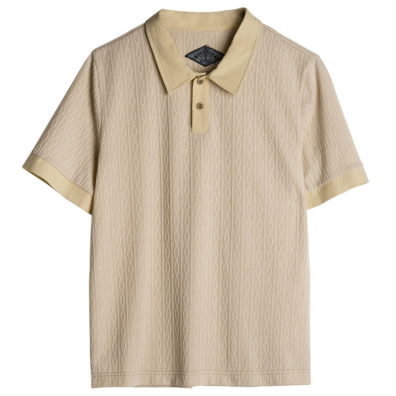 SOARIN British Retro Rhombus Polo Shirt