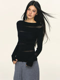 Anna Aneae Irregular Waist Casual Versatile Long Sleeves