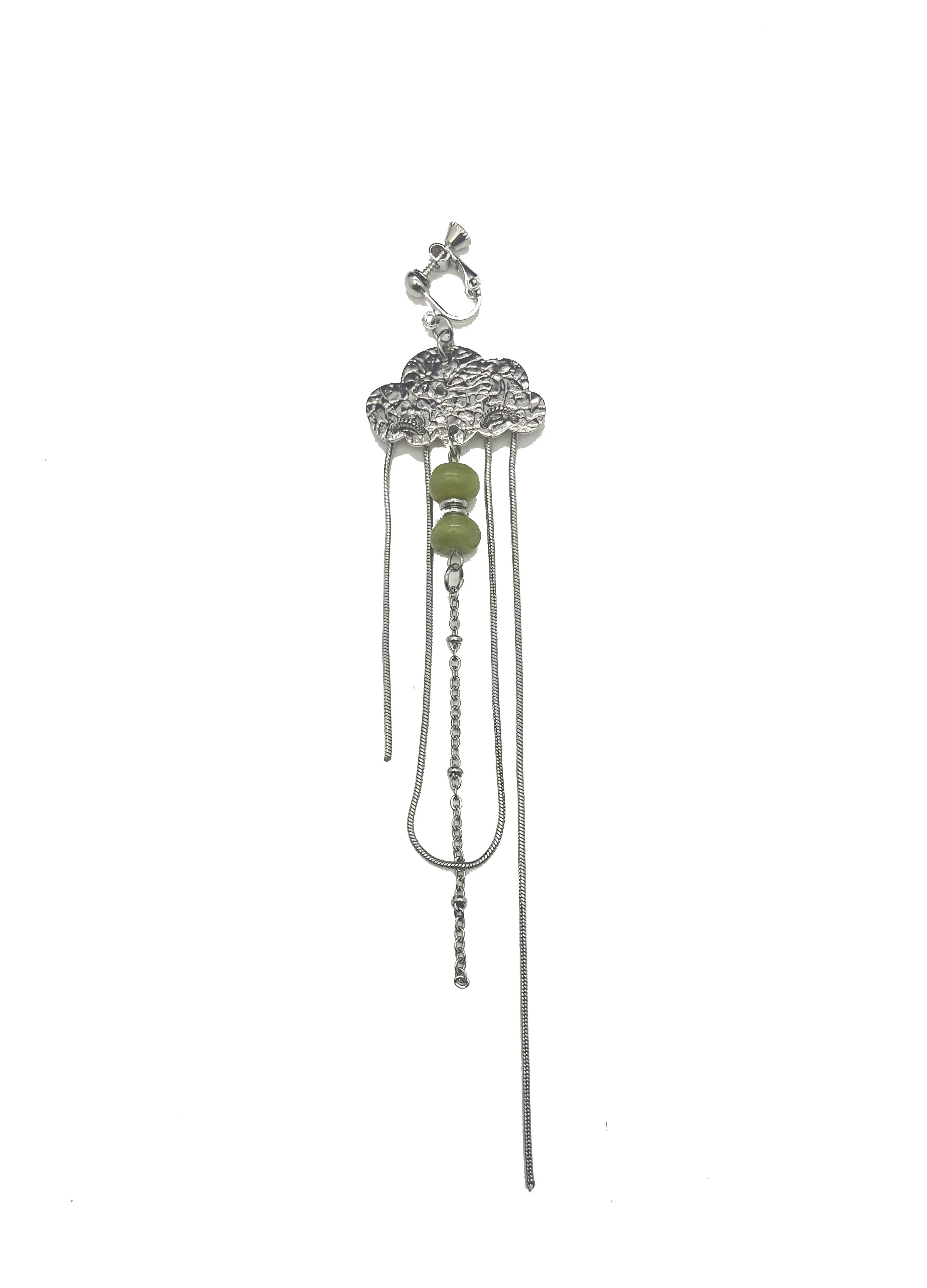 NO SOLUTION High-end Silver Snake Bone Earrings