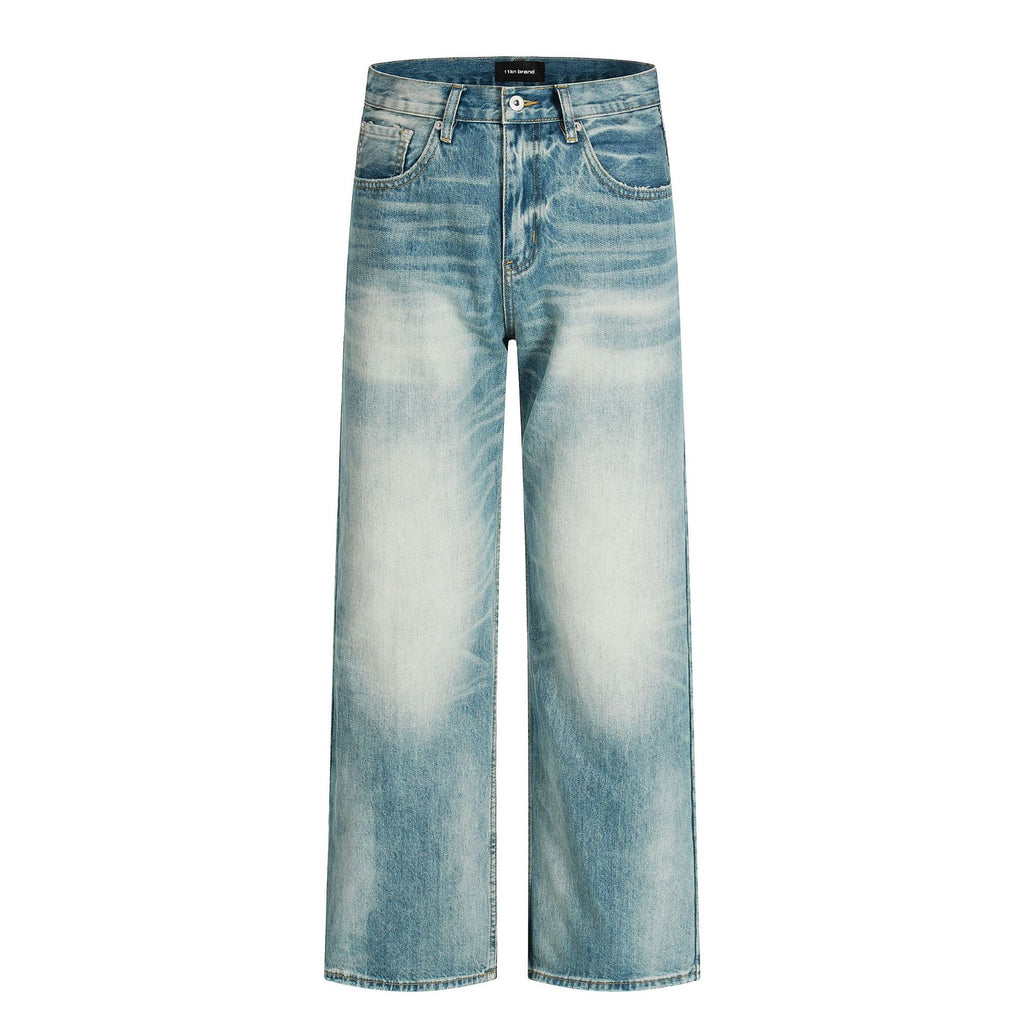 11KN Loose Wide Leg Casual Straight Jeans