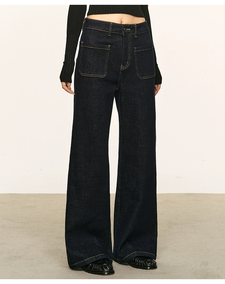 Anna Aneae Mid-rise Straight Jeans