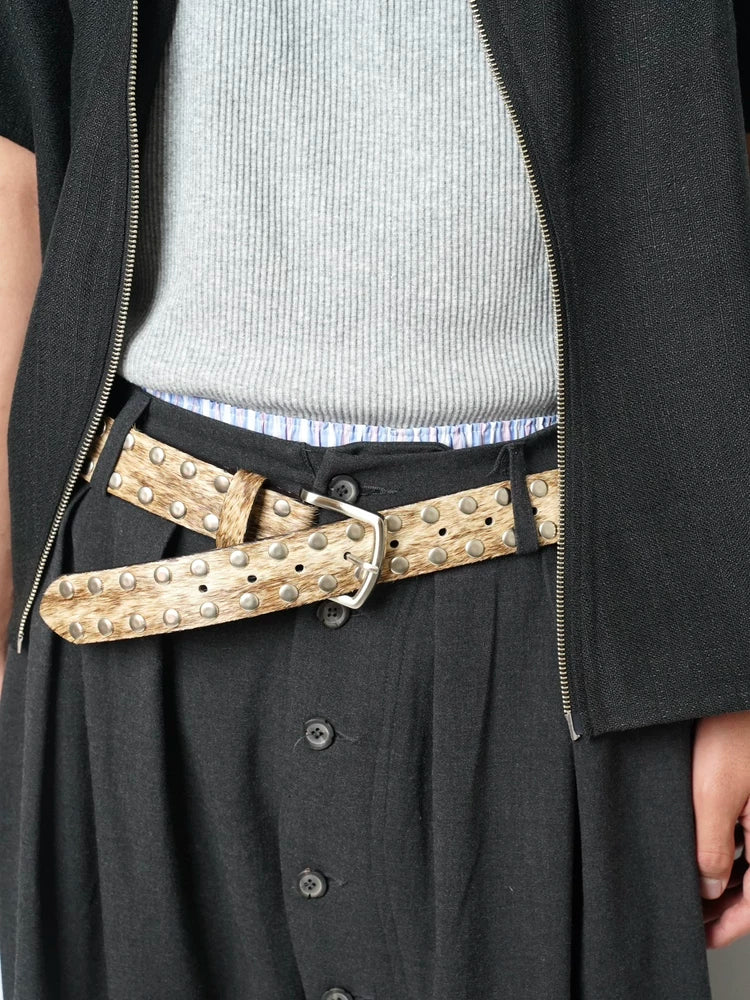 VOWPROGRESS silver buckle niche belt