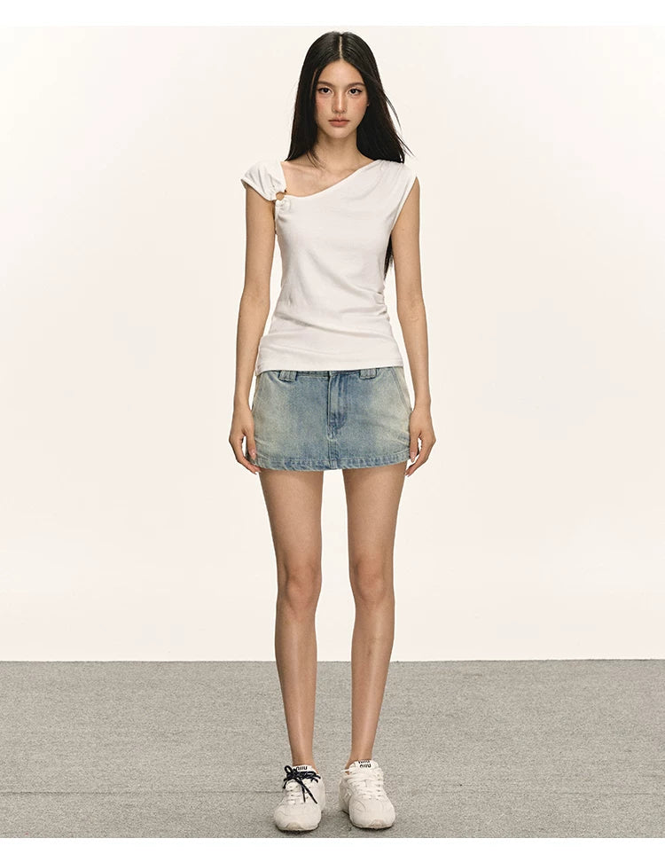 Anna Aneae Waist Slim Short Knitted Vest