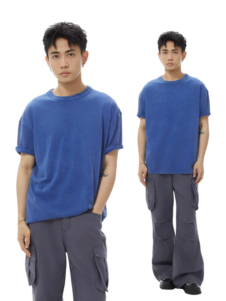 GOODLIVEABLE Old Small Cuff Casual Tee