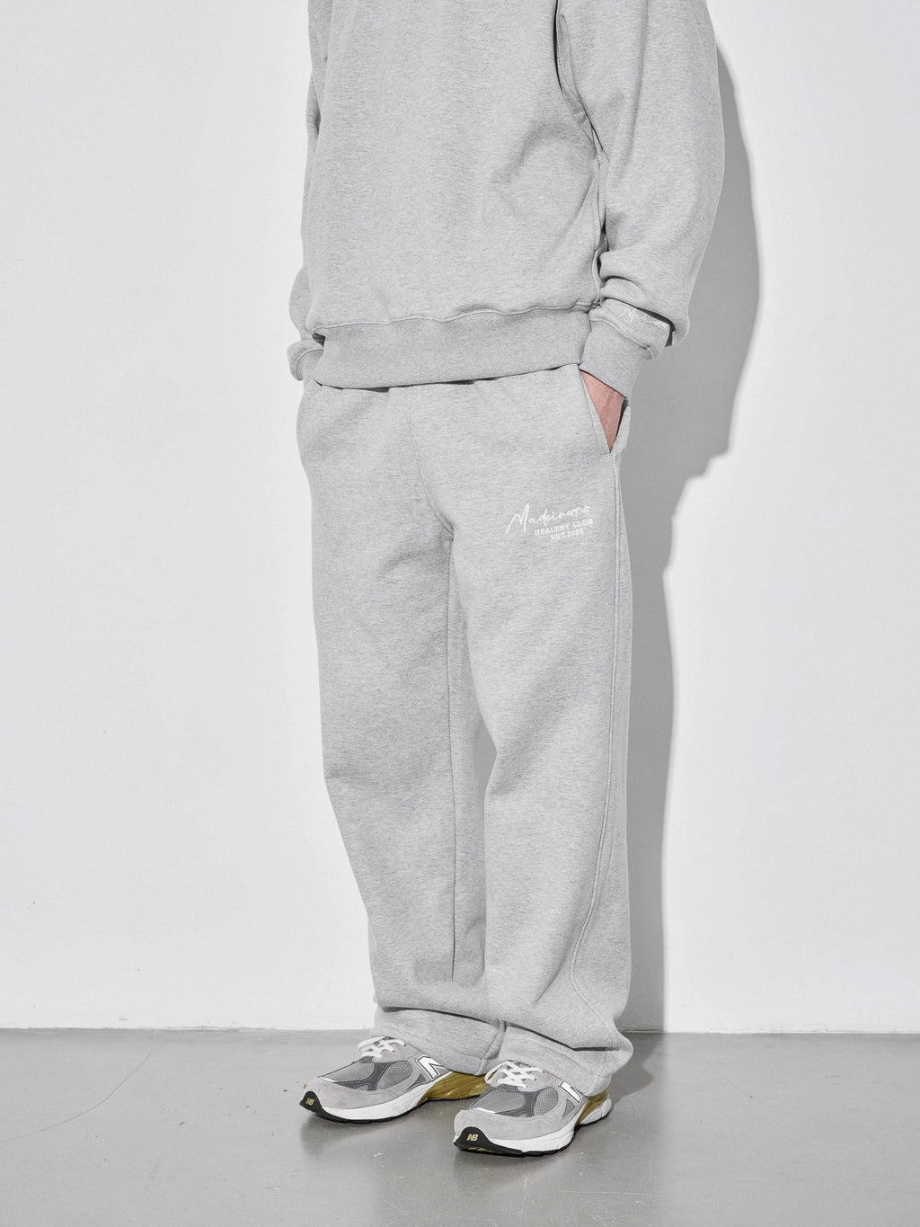 Madeinerror Heavy Embroidered Fleece Straight Casual Pants