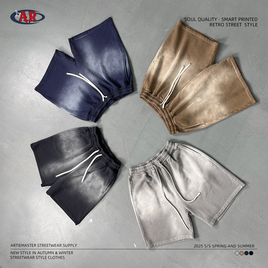 ARTIE Spray-dyed Old Trendy Shorts