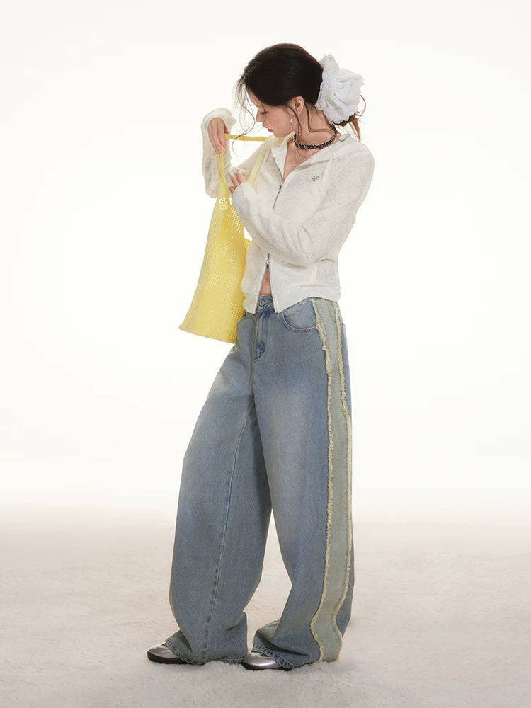 IMONE Vintage Spliced Rough Jeans