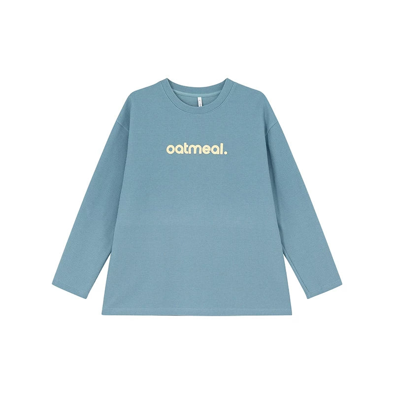 Kano Letter Foam Printed Waffle Long Sleeve