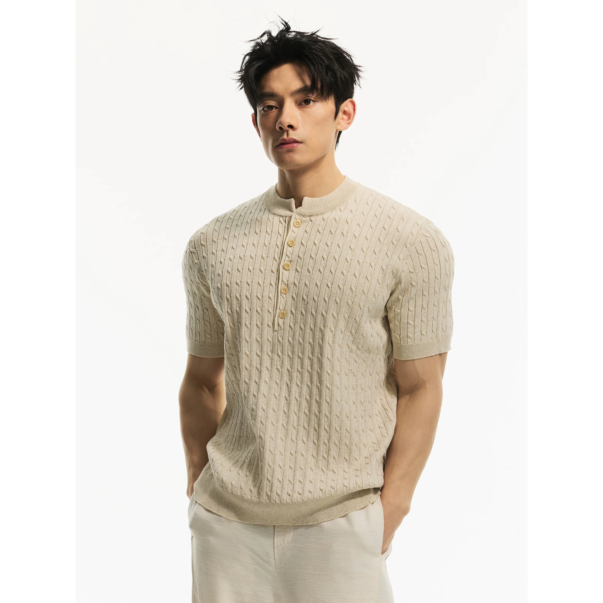 DAY NY Front Shoulder Casual Knit Tee