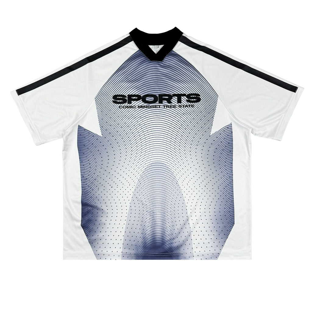 ComicTree Polka Dot Gradual Change V-neck Sports Jersey