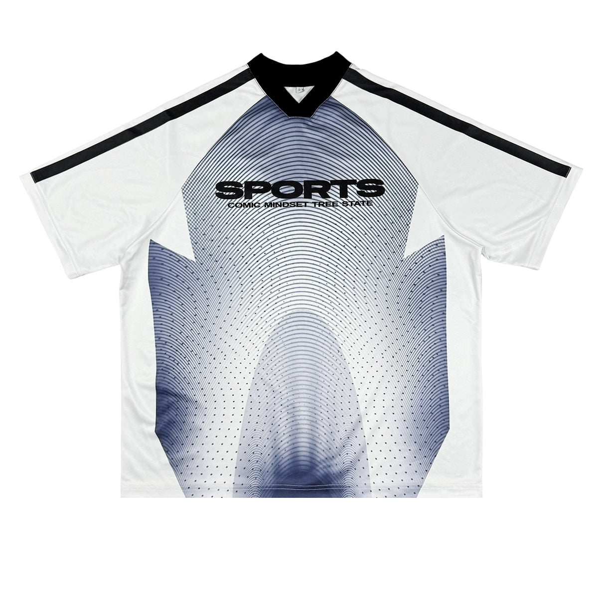 ComicTree Polka Dot Gradual Change V-neck Sports Jersey