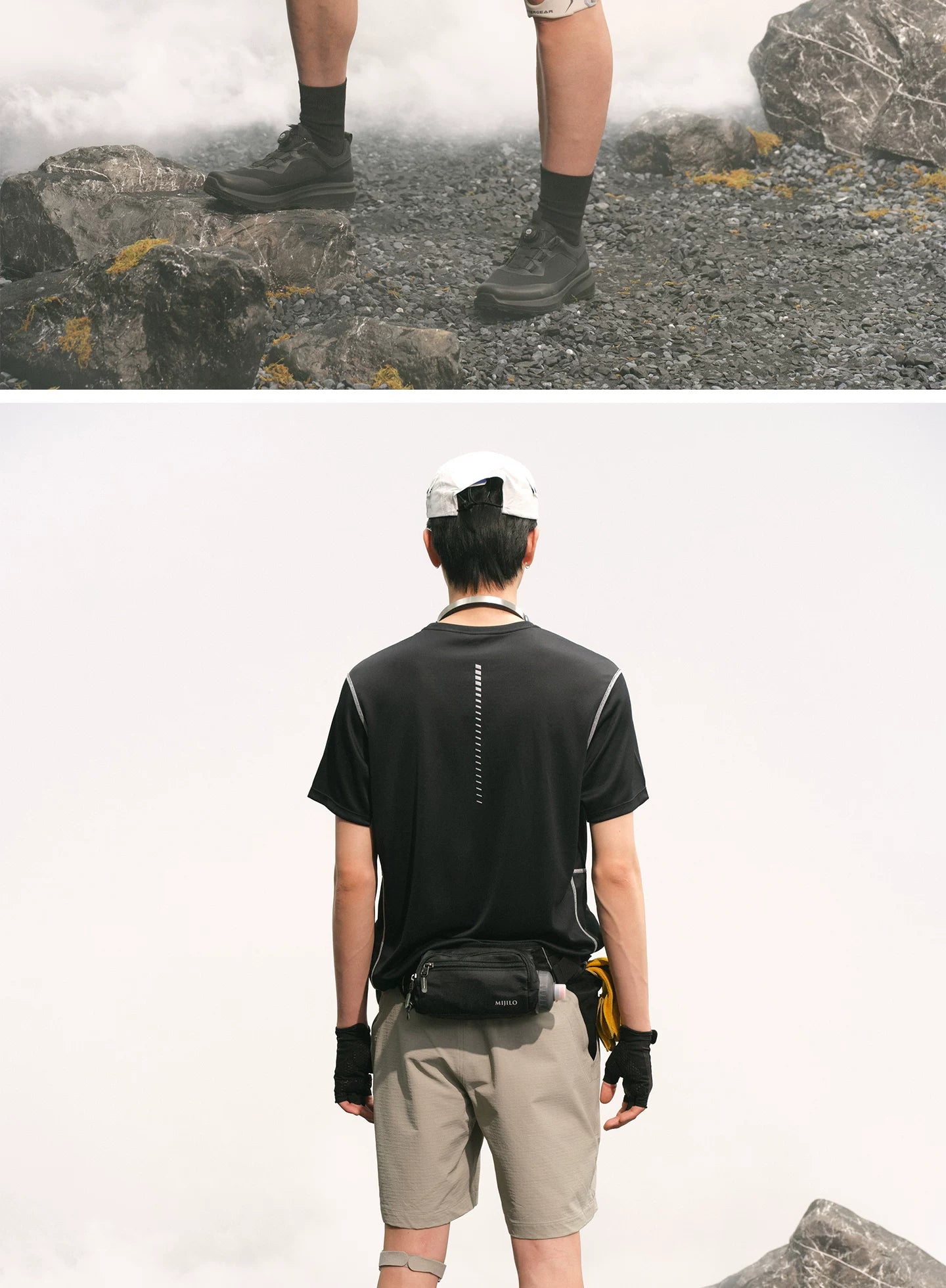 NO LOGO Quick-drying Outdoor Sports Round Neck Tee