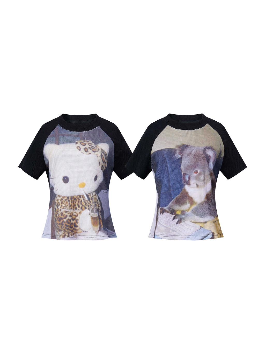 March Fun Cartoon Hello Kitty Shoulder Tee