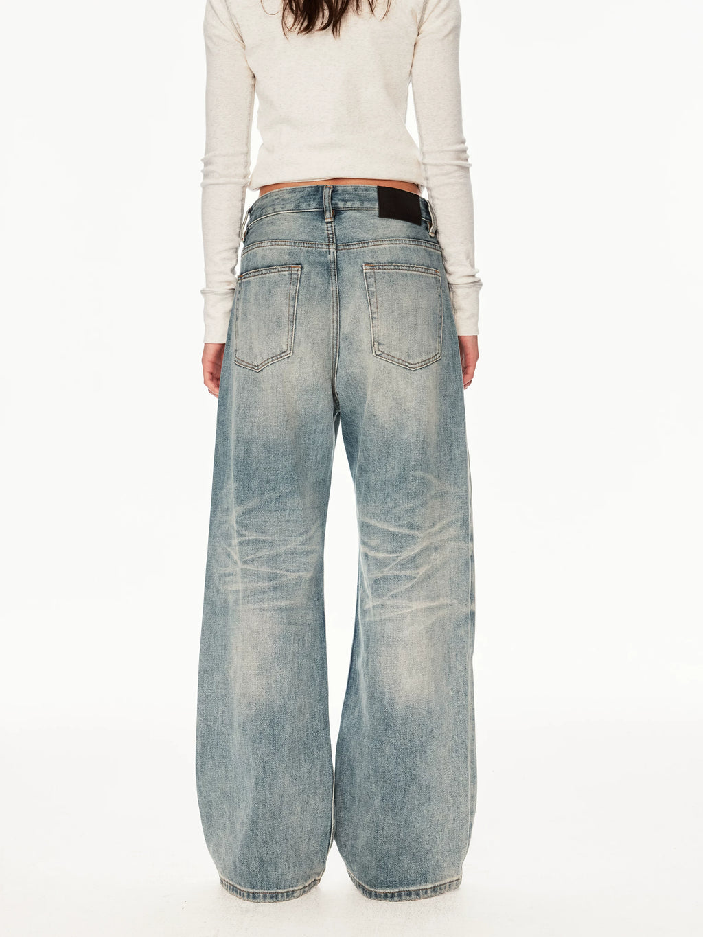 MADWITCH Worn Loose Straight Jeans