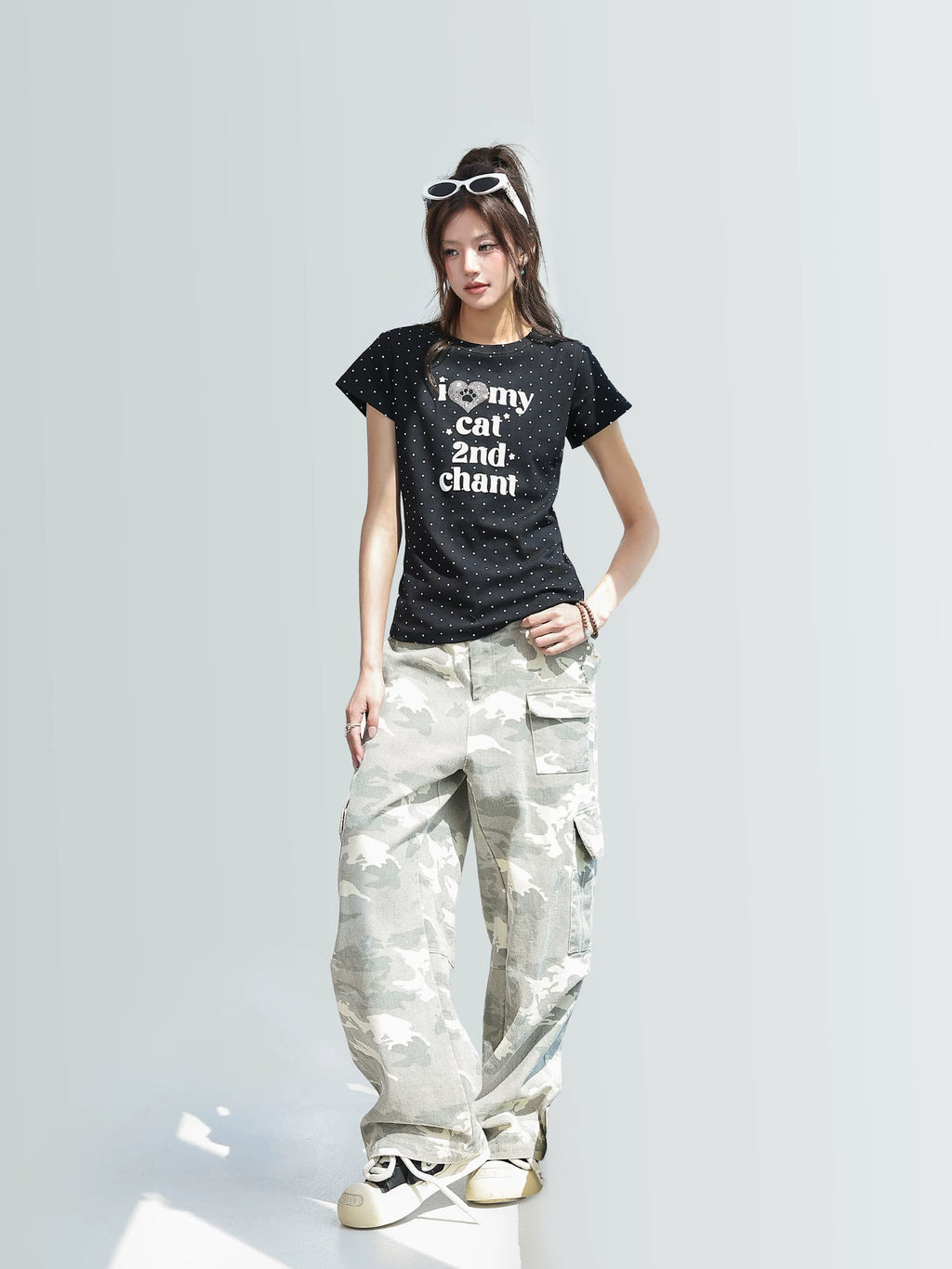 CHANT2nd Hot Drill Polka Point Front Shoulder Tee