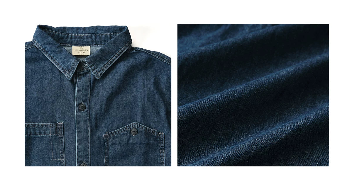 LIVINGTOWN Vintage Loose Versatile Denim Shirt
