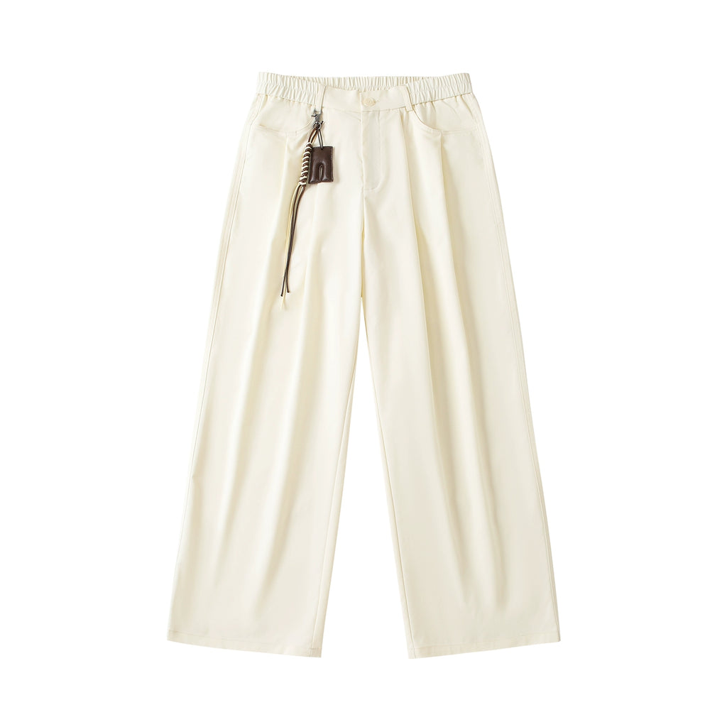 LR MADE Tencel Straight Casual Trousers