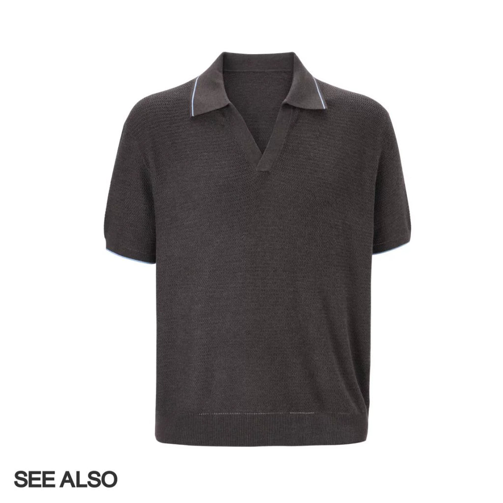 SEE ALSO Soft Waxy Lapel Short-sleeved Knitted Sweater