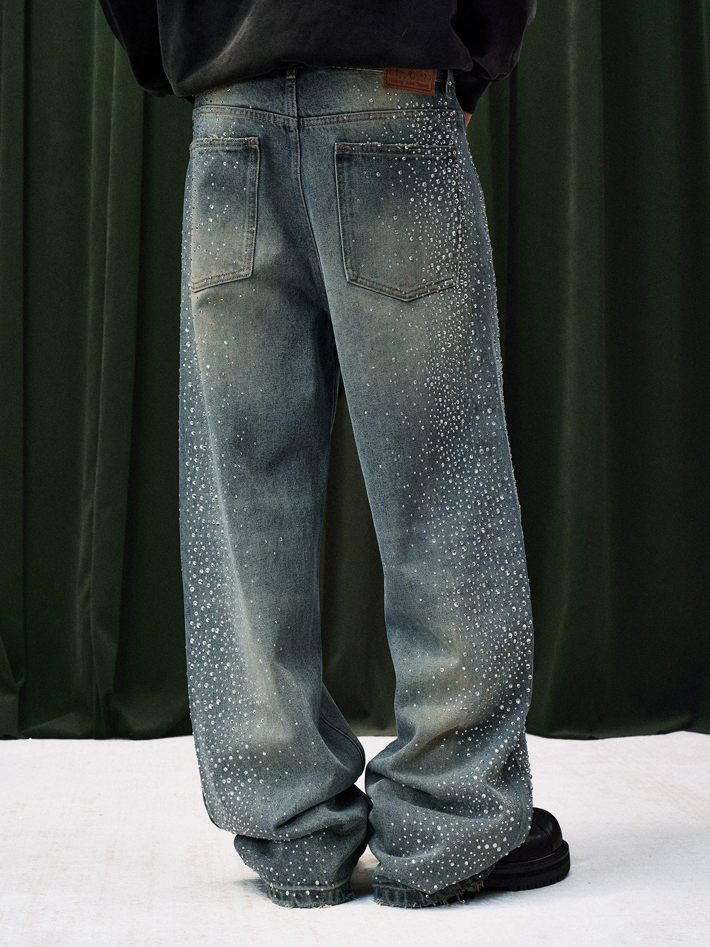 YADcrew Hot Diamond Wide Leg Jeans