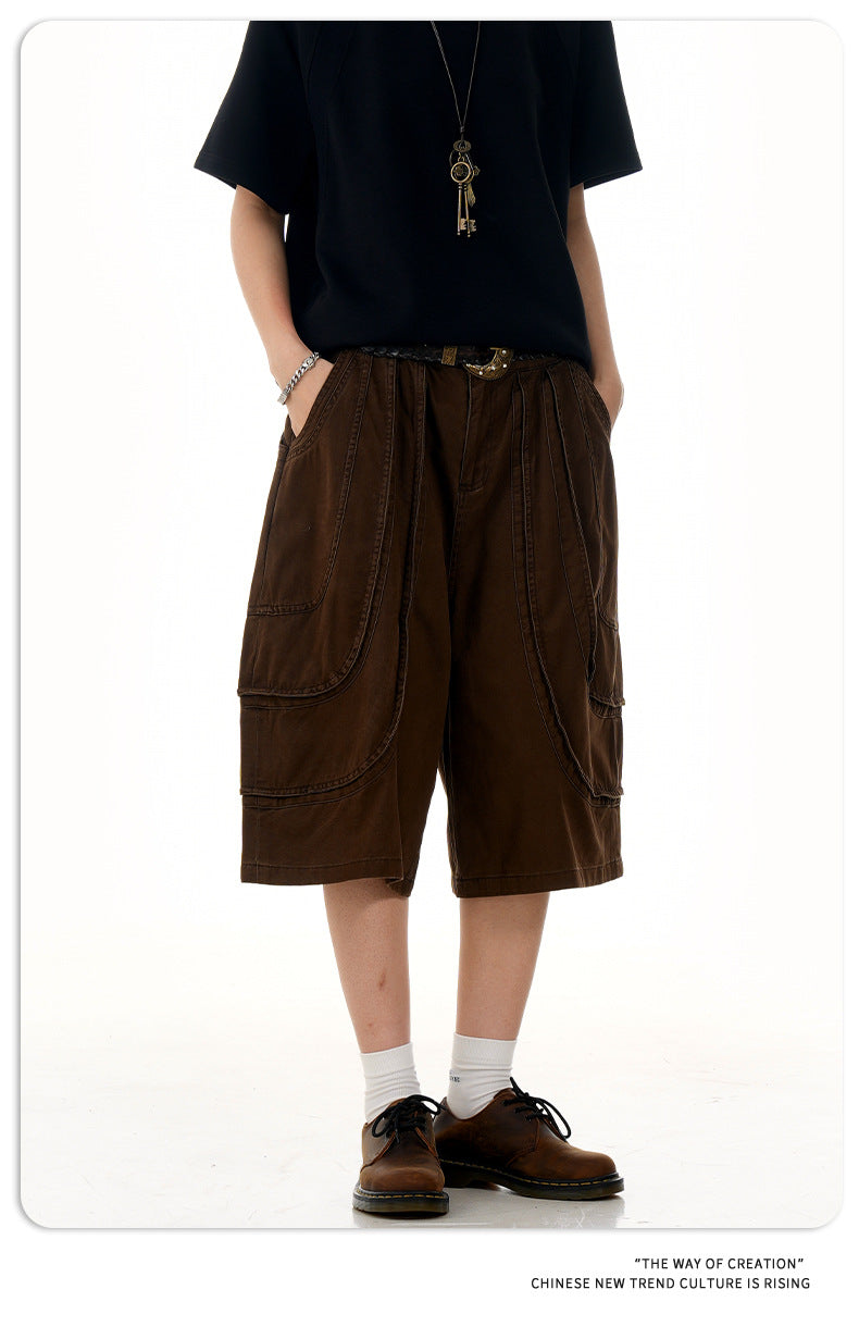 11KN Loose and Thin Wide-leg Casual Shorts