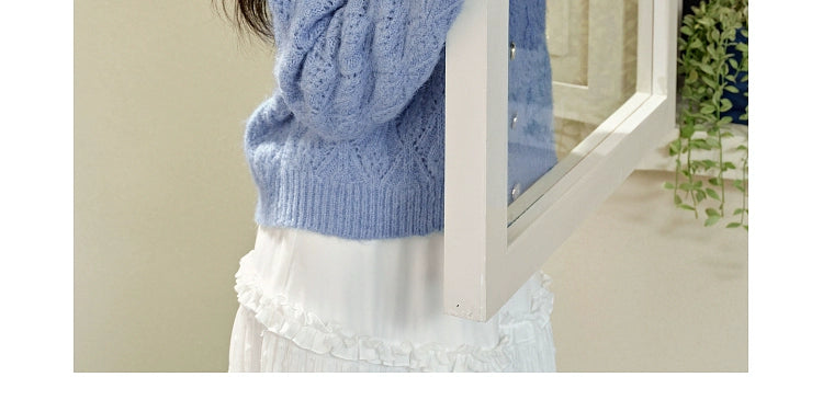 Kuose Lazy Lapel Knit Cardigan Jacket