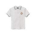 WANNA LAB Badge Embroidered Front Shoulder Polo Tee
