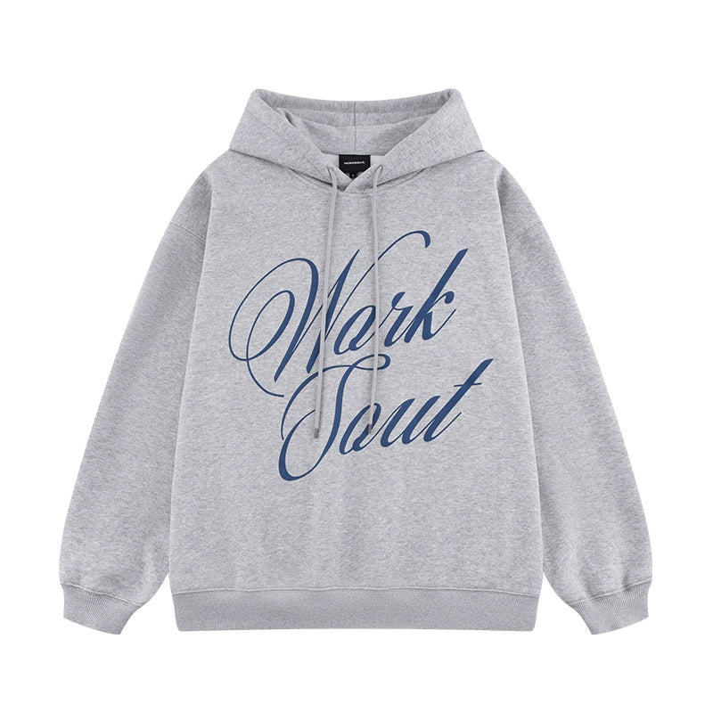 NICEBAD Flower LOGO Printed Hooded Sweater