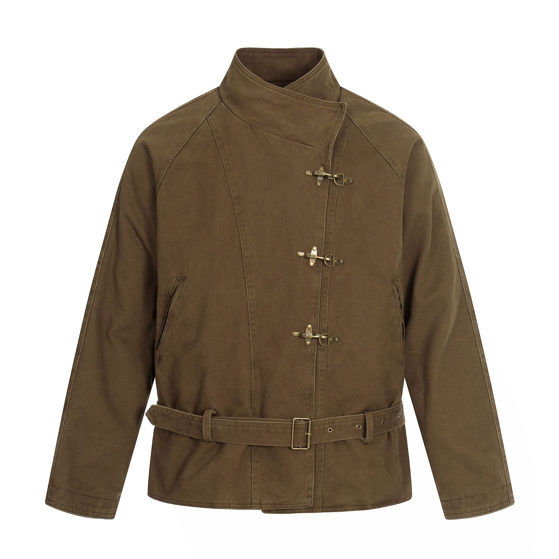 11KN buckle strap retro coat