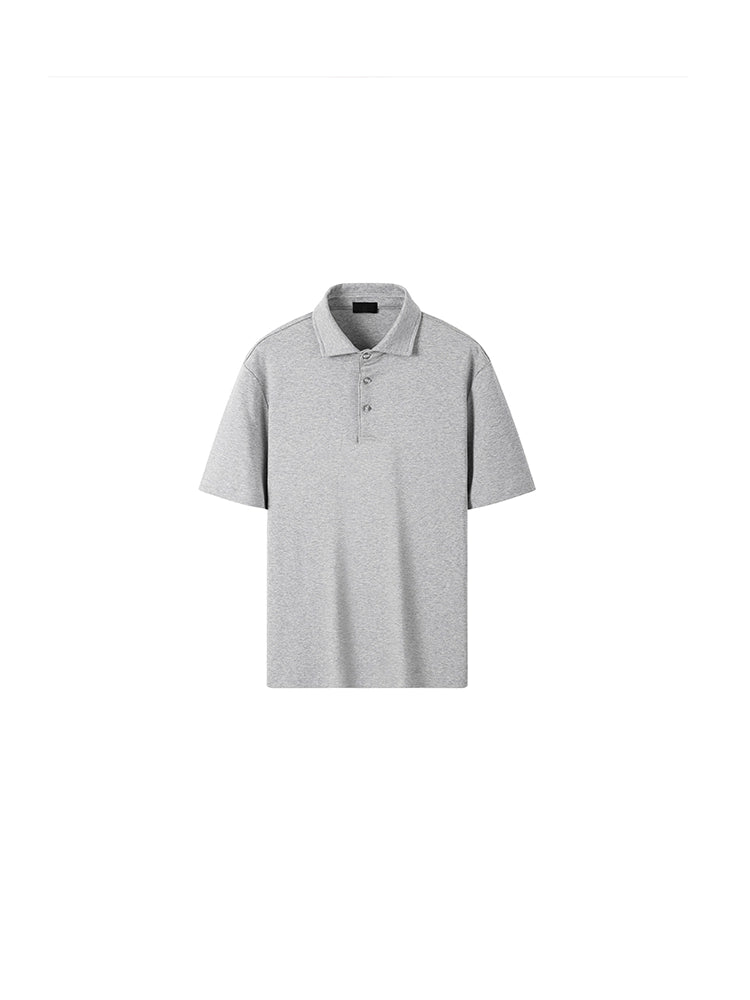 PLUS NO LOGO Casual Button Polo Shirt