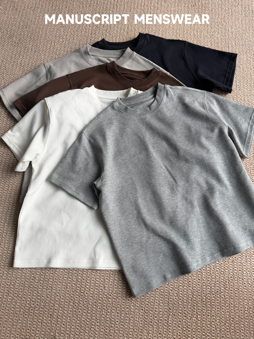 MANUSCRIPT Ice Feeling Front Shoulder Casual Tee