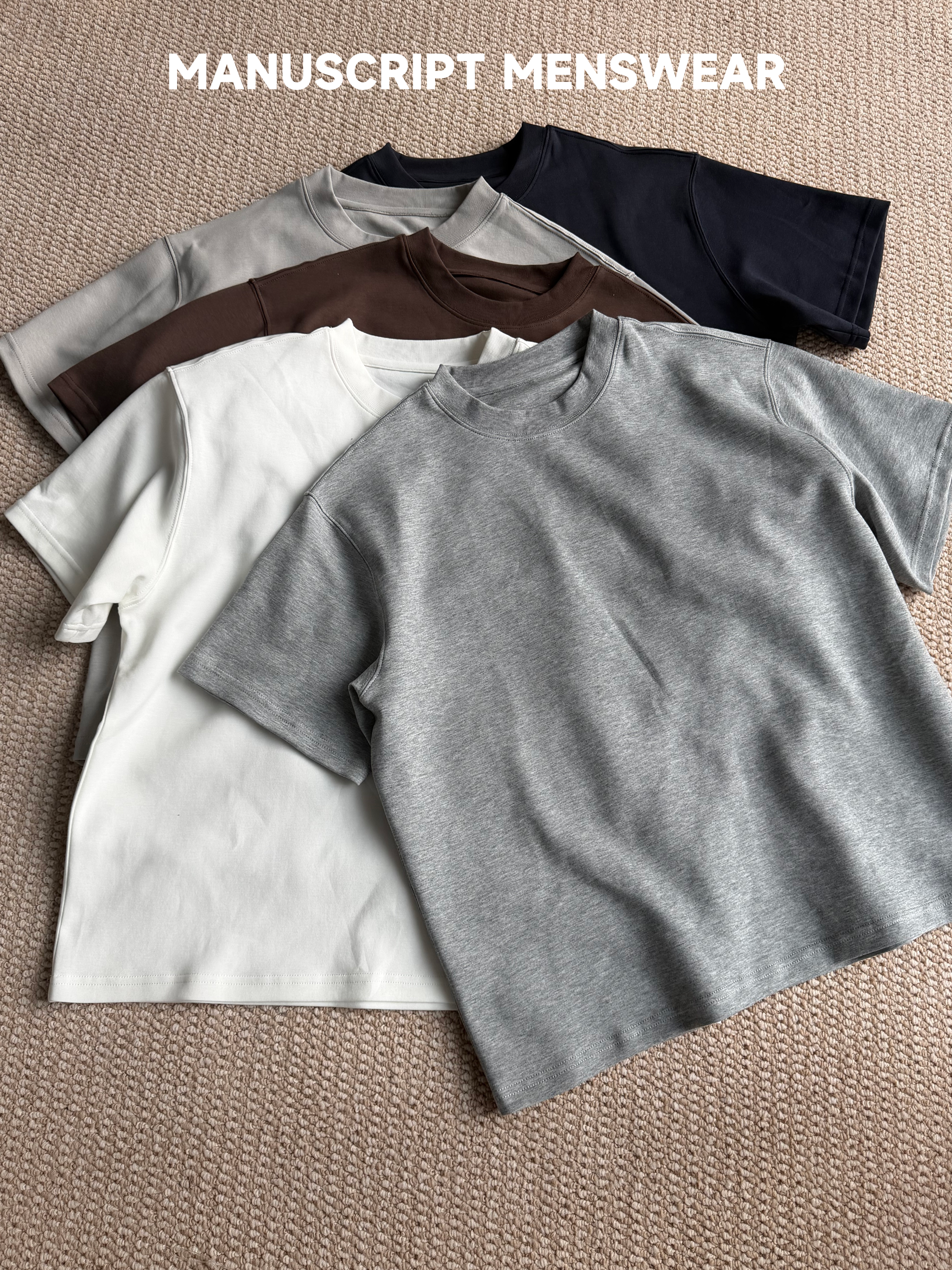 MANUSCRIPT Ice Feeling Front Shoulder Casual Tee