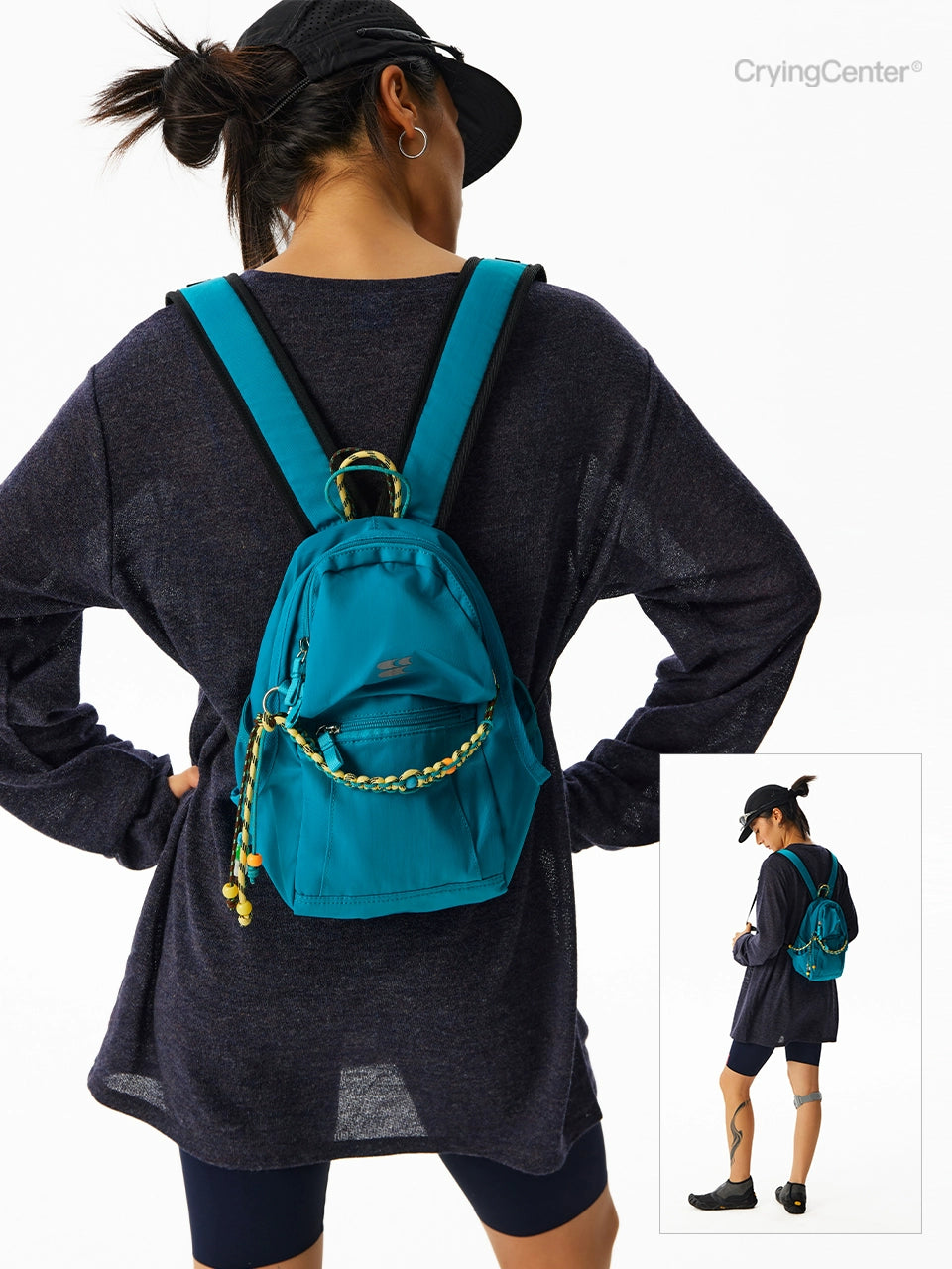 CryingCenter Braided Rope Lanyard Beaded Picnic Bag