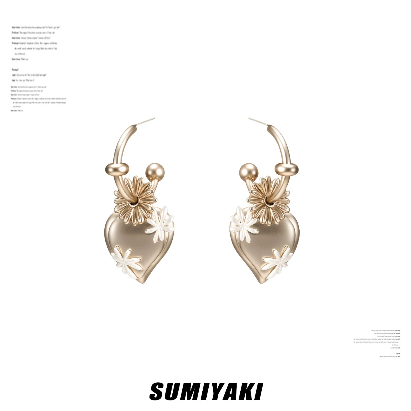 SUMIYAKI Chrysanthemum Love Light Luxury Earrings