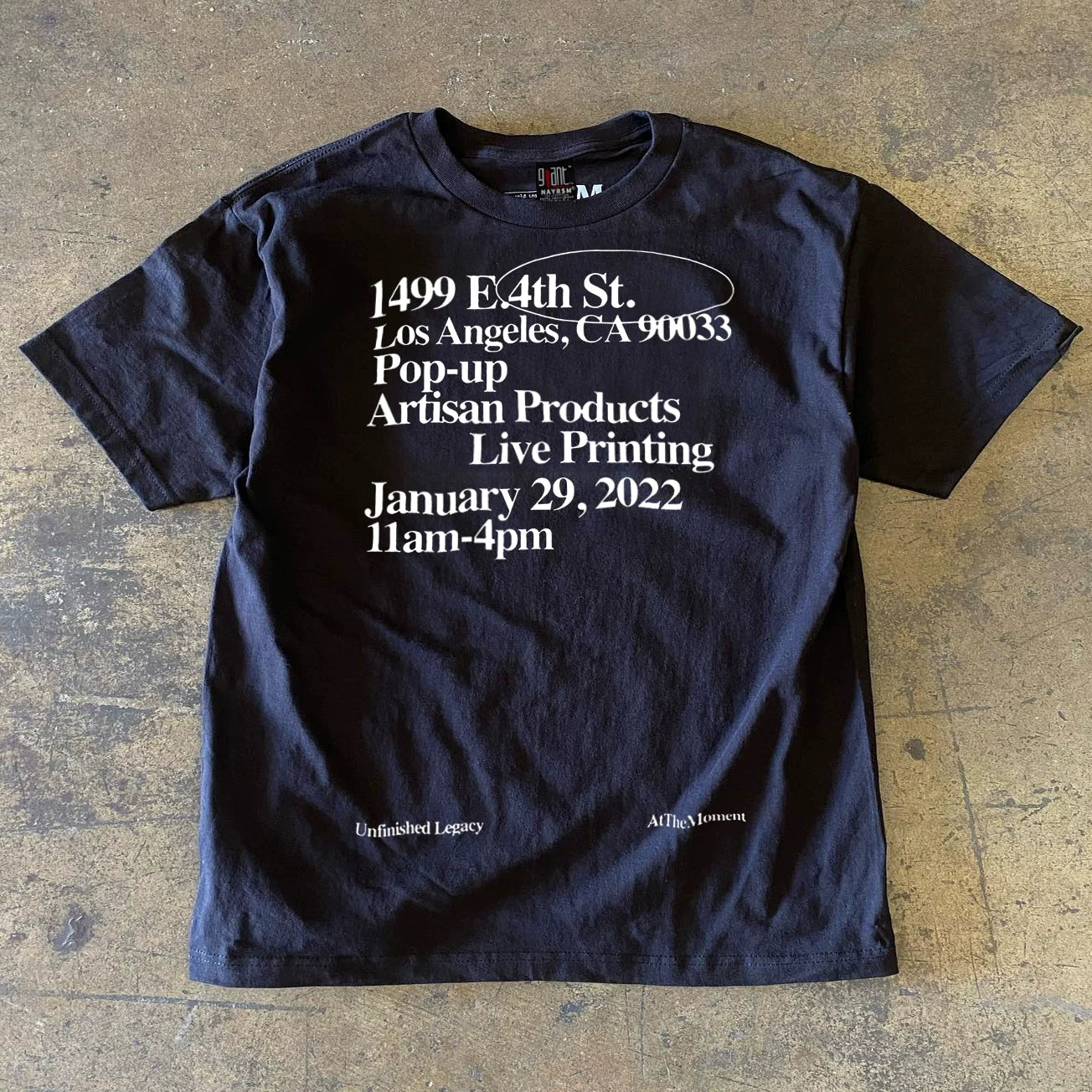 UPUPXIA Retro Letter Print Casual Tee