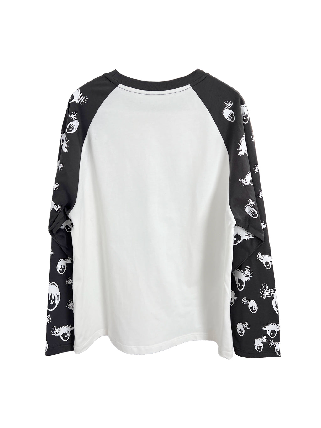 CHAI Music Note Avatar Printing Contrasting Colors Loose Long Sleeves