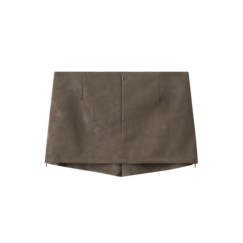 Nariele Split-ended Short Skirt Casual Hip Skirt