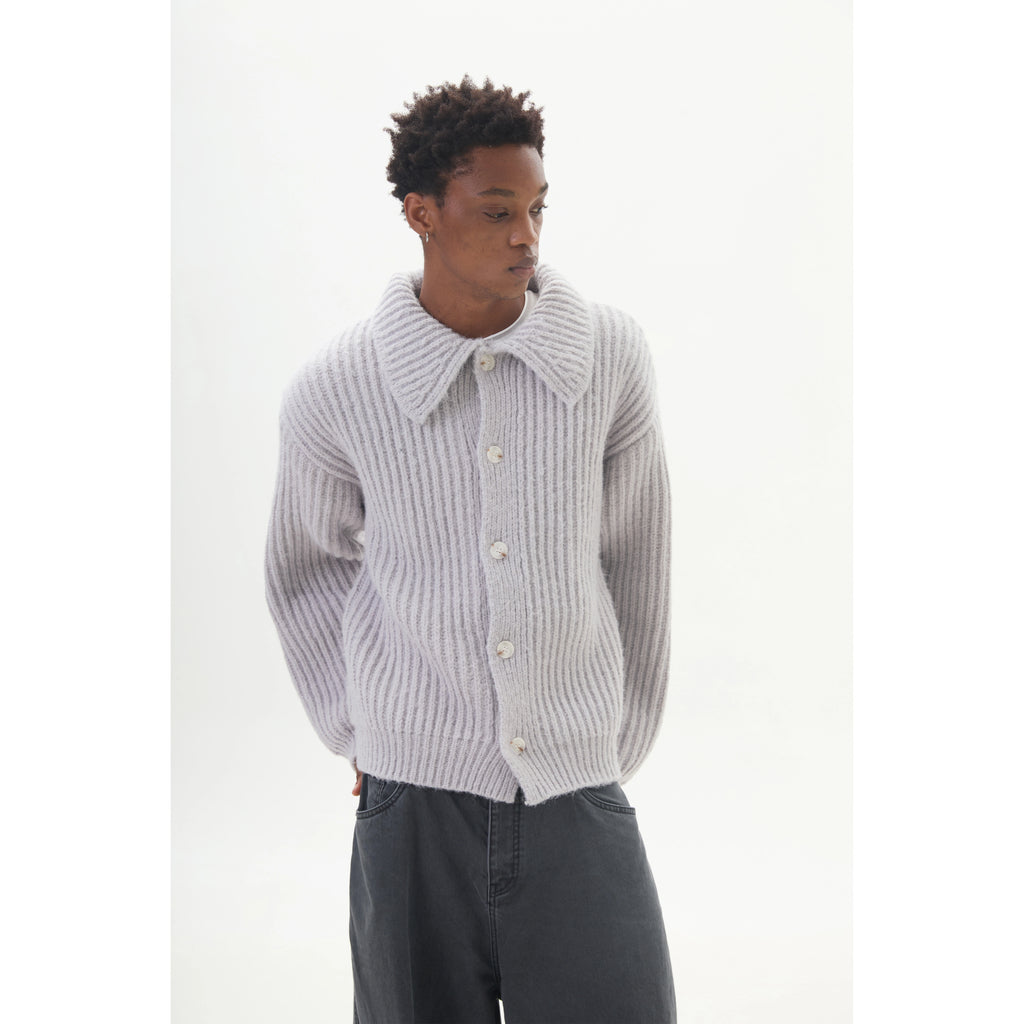 Anniehall Warm Large Lapel Thickened Sweater