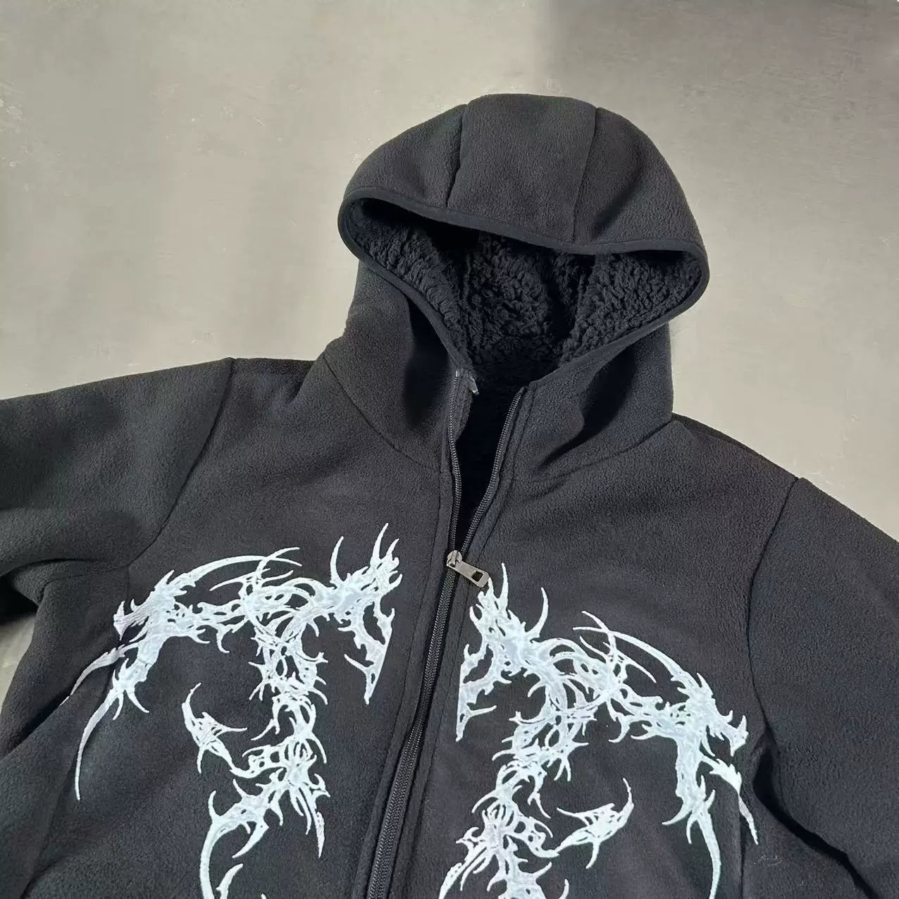 WEBBAR Vintage Loose Extra Thick Fleece Jacket