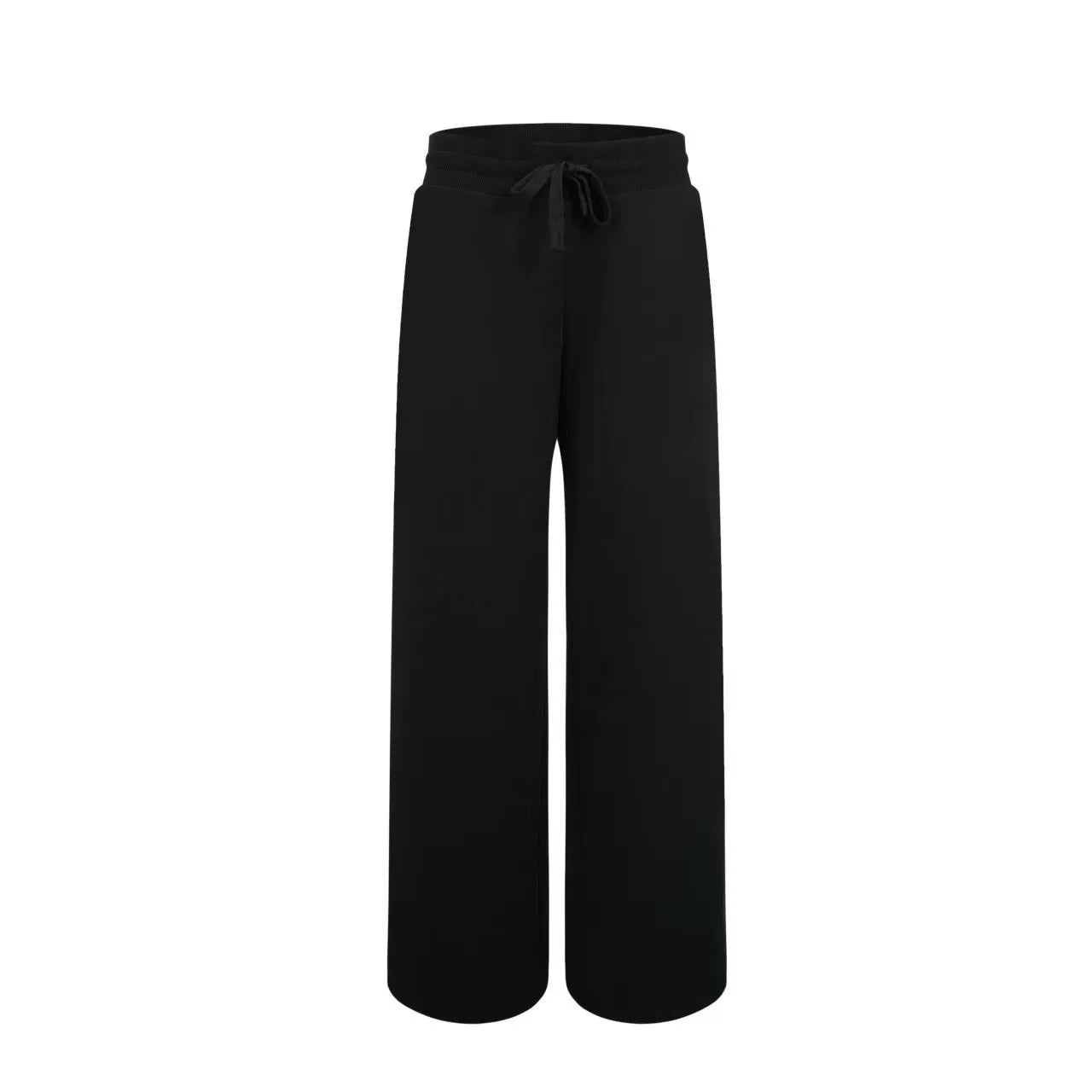 Veryrareme Low Waist Ribbed Wide Waist Drawstring Sweatpants