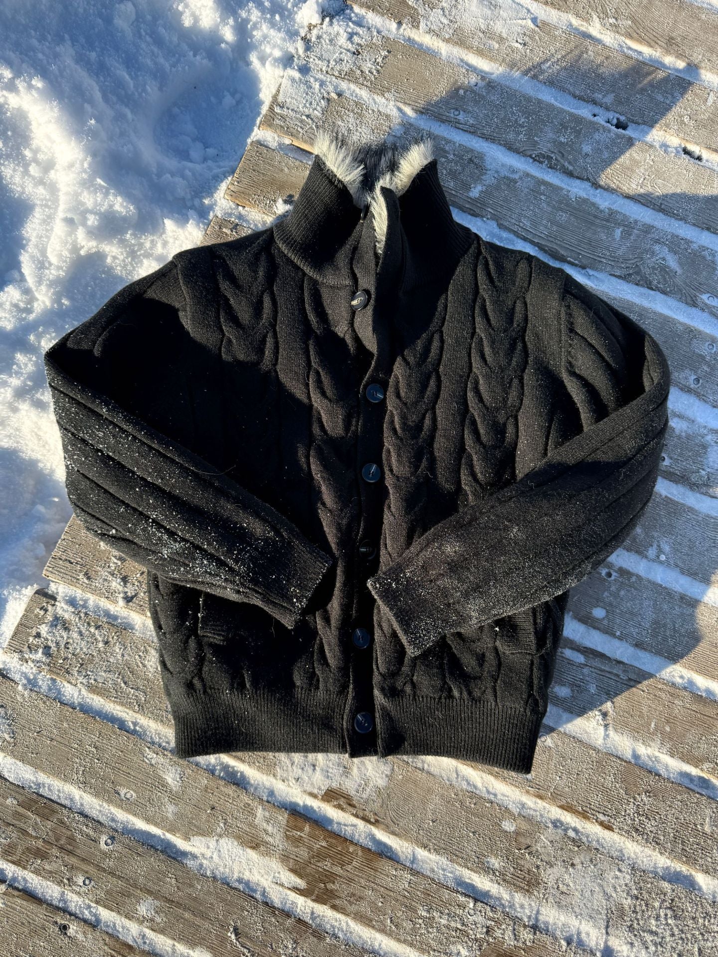 EME Knitted Stand-neck Zip-up Cardigan